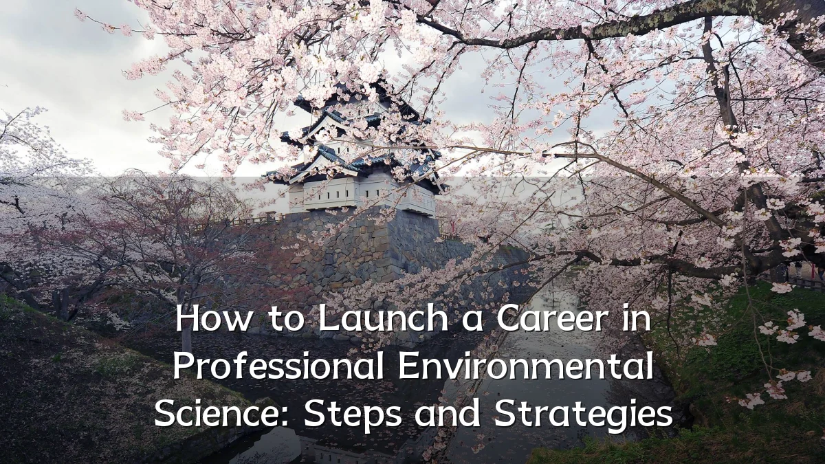 How to Launch a Career in Professional Environmental Science: Steps and Strategies