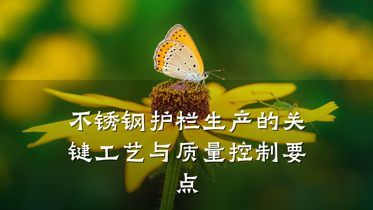 不锈钢护栏生产的关键工艺与质量控制要点